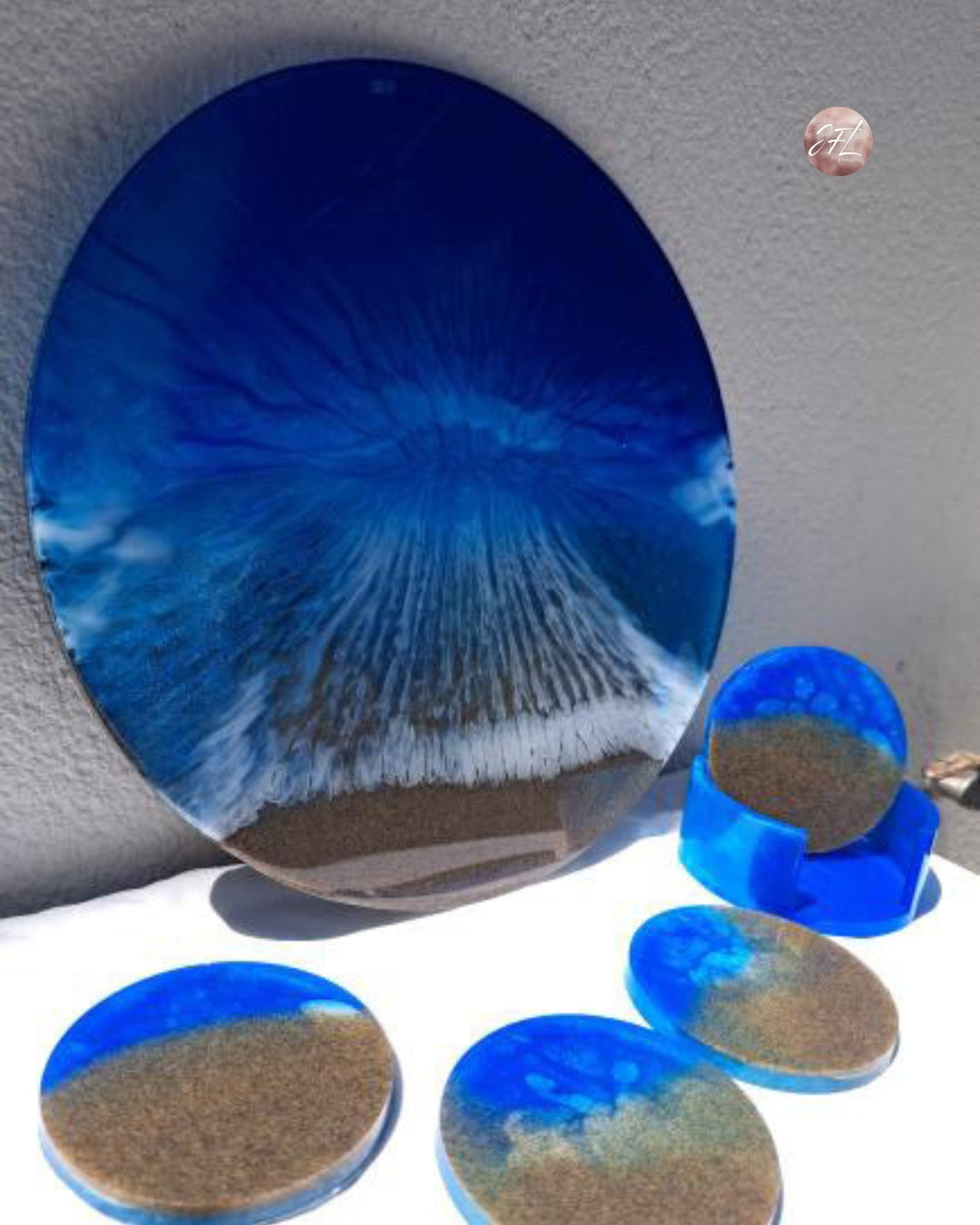 Plateau & Dessous de verres plage