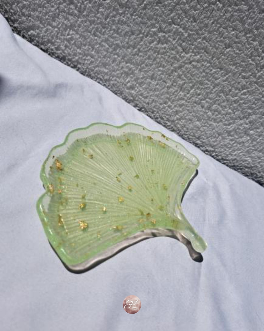 Feuille verte transparente