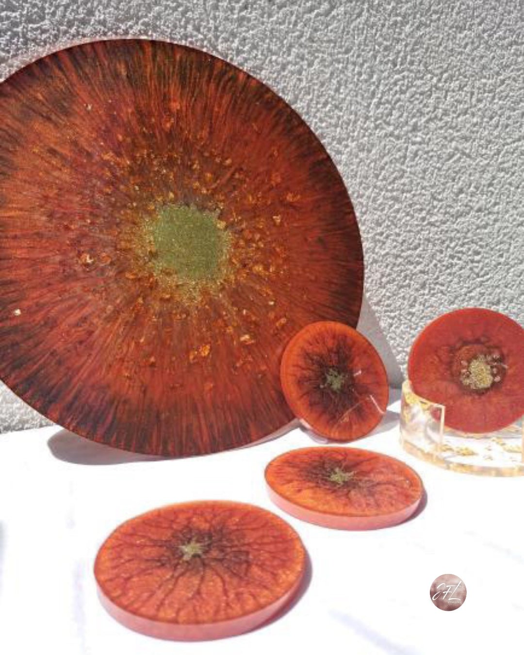 Plateau Cuivre & Dessous de verres